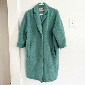 Max & Co Blue Green Wool Blend Coat Jacket Small